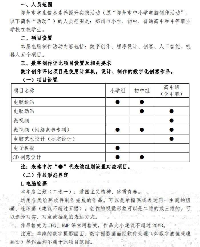 第二十二届郑州市学生信息素养提升实践活动指南(图3)