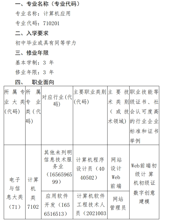 新郑中专计算机应用专业人才培养方案（3年制）(图5)