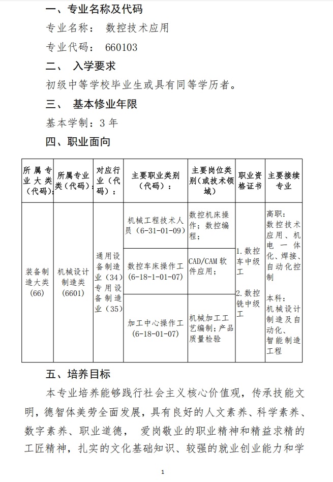 新郑中专数控技术应用专业人才培养方案(图4)